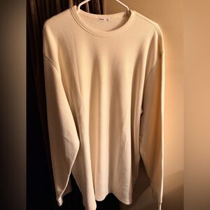 NWOT Katin Cream Long Sleeve Waffle Knit Shirt